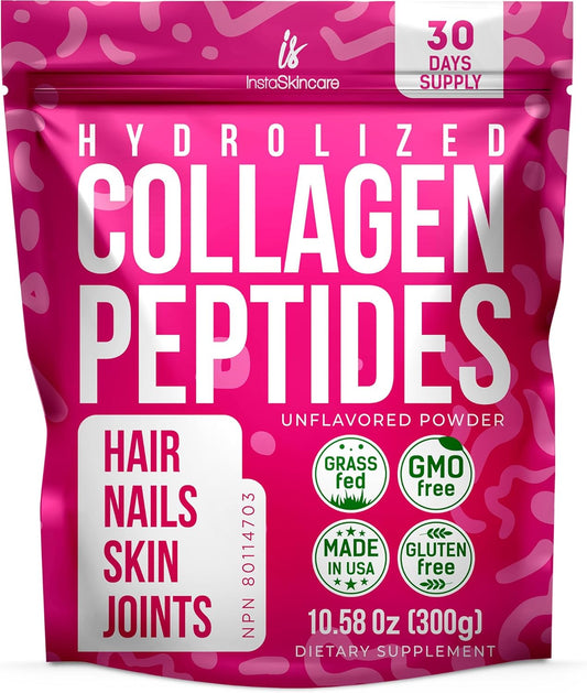 womens-hydrolyzed-collagen-peptides-powder---non-gmo-grass-fed-supplements-for-hair-skin-joints---type-i-iii---kosher-pareve---unflavored---easy-mix---1058-oz-1