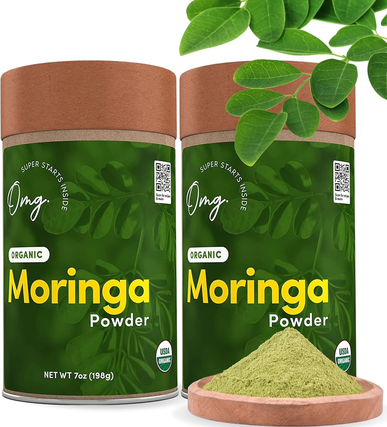 usda-certified-pure-moringa-powder---organic-superfood-rich-in-calcium-iron-vitamins-a-e---7-oz-2-pack-by-omg-organic-meets-good-1