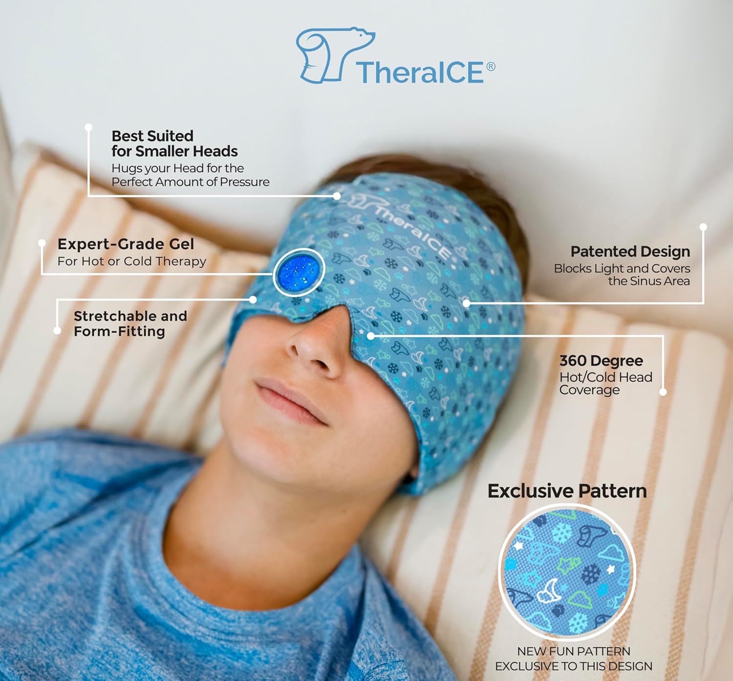 junior-migraine-relief-cap---gel-ice-pack-for-soothing-headaches-bumps-bruises---cooling-head-wrap-for-kids---face-cold-compress-hat-3