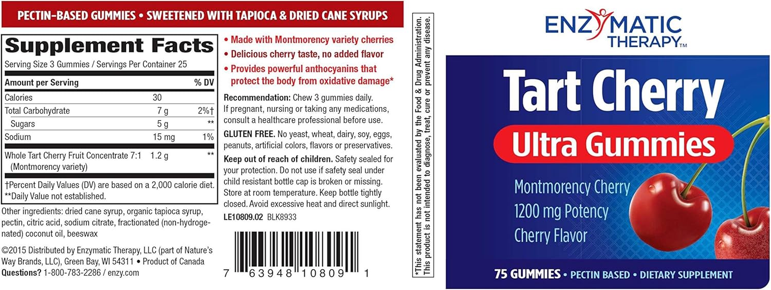 tart-cherry-ultra-gummies-for-antioxidant-support---1200mg-montmorency-cherry---cherry-flavored---gluten-free---vegetarian---75-count-3