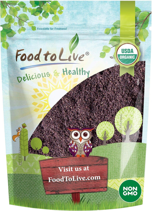Organic Maqui Berry Powder 8oz - Non-GMO Raw Vegan Superfood with Iron, Fiber & Antioxidants for Juices, Drinks, Smoothies - No Added Sugar - Bulk Size by Food to Live - Espot.com.au