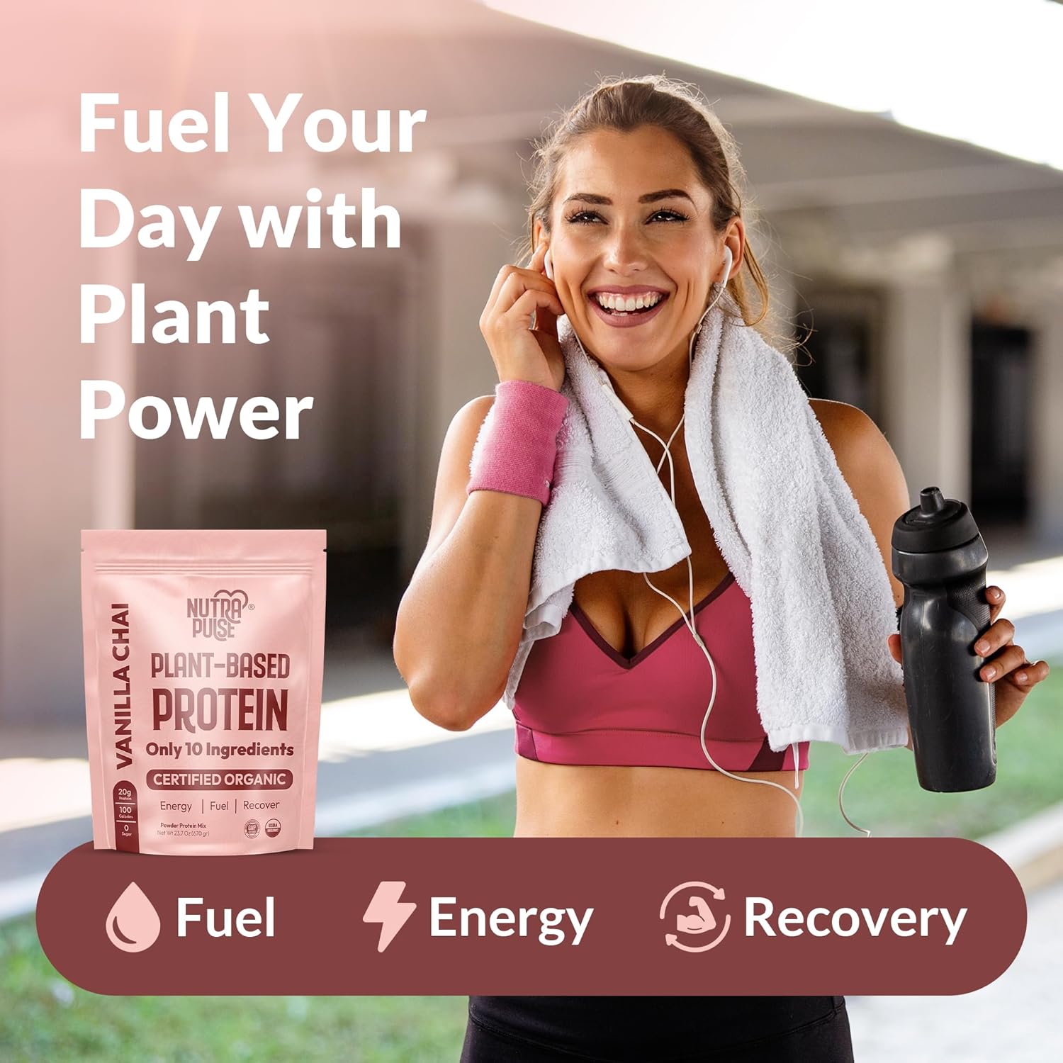 organic-vegan-protein-powder---plant-based-gluten-free-20g-protein-per-serving-ideal-for-smoothies-shakes---vanilla-chai-flavor---1-pack-20-servings-2