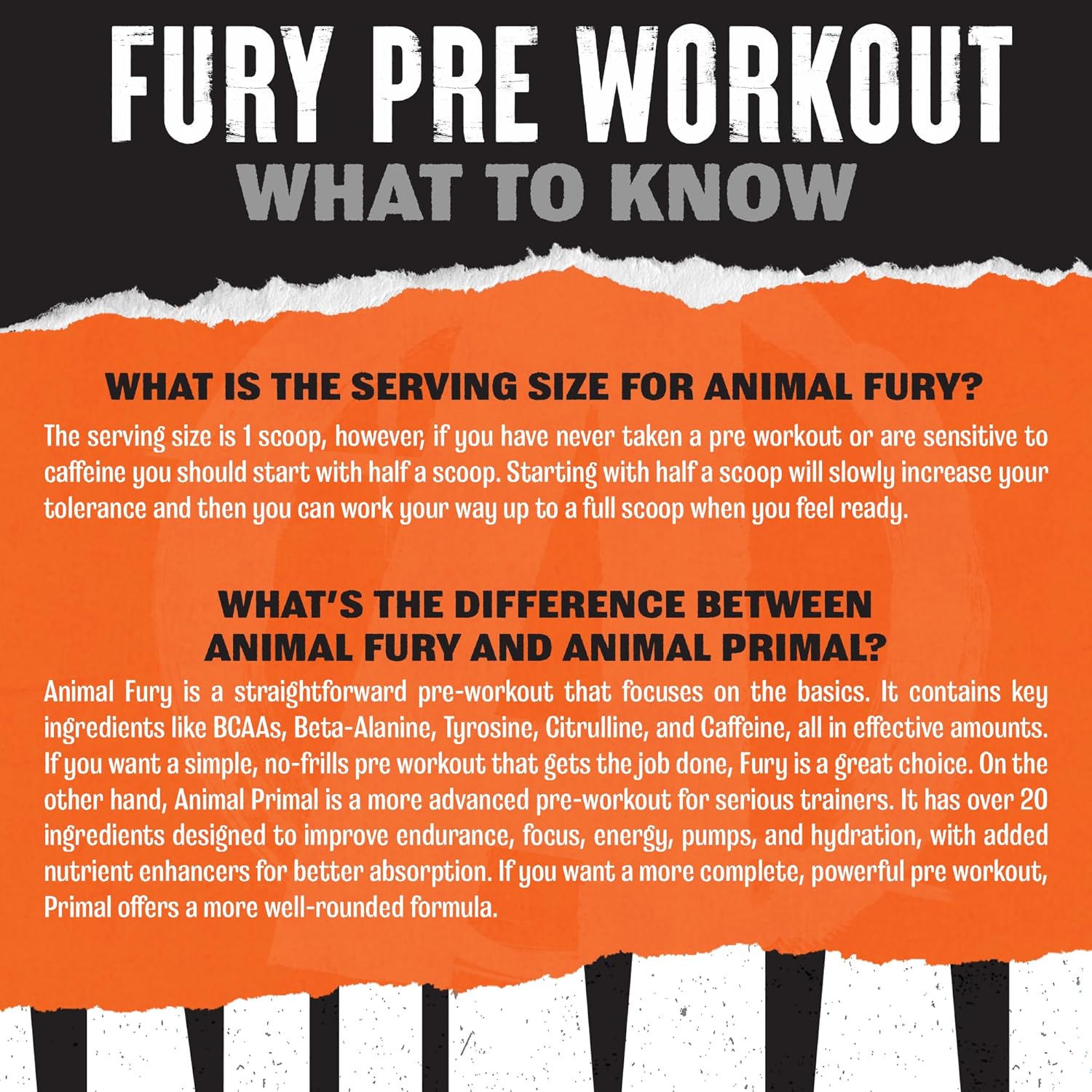 Animal Fury Pre Workout Powder - Energy and Focus Supplement with BCAAs, Caffeine, and Beta-Alanine for Enhanced Performance - Green Apple Flavor - 20 Servings - Espot.com.au