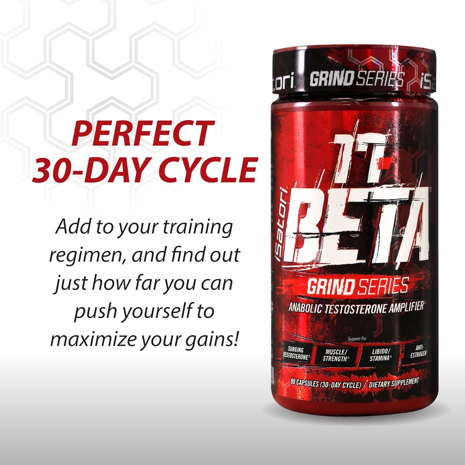 iSatori 17-Beta Testosterone Booster for Men - Muscle Growth & Strength Supplement with DHEA & Fenugreek Seed Extract - 90 Capsules - Espot.com.au