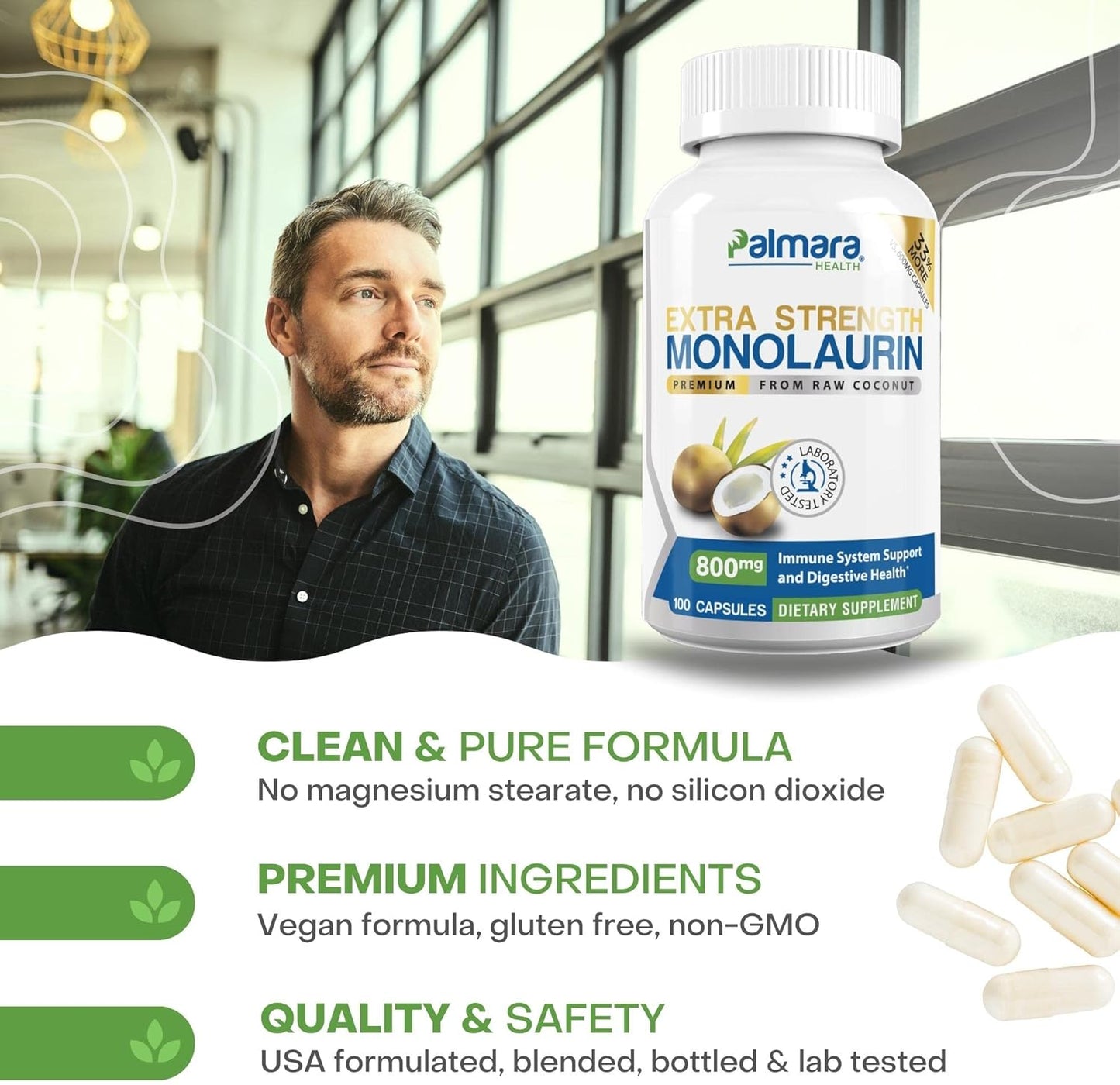 2-pack-palmara-health-monolaurin-capsules---extra-strength-1600mg-per-serving-800mg-per-capsule---total-200-capsules-8