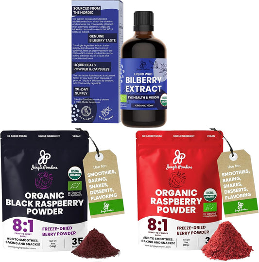 organic-jungle-powders-bundle-wild-bilberry-extract-black-red-raspberry-powders---34oz-bottle-5oz-bag---great-for-baking-smoothies-1