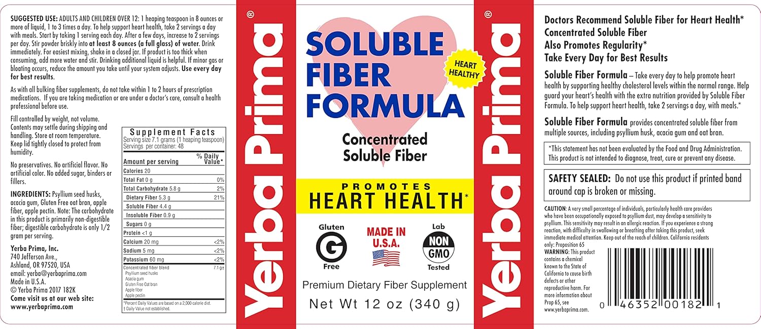 premium-yerba-prima-soluble-fiber-formula-powder---12-ounce-dietary-fiber-supplement-natural-concentrated-gluten-free-non-gmo---made-in-usa-2