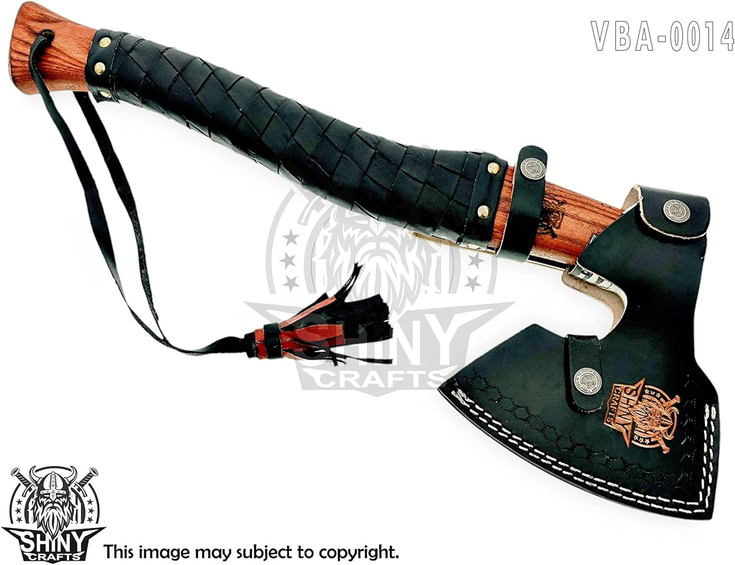handmade-viking-axe-with-sheath---unique-shiny-crafts---custom-bearded-axe-for-men---perfect-birthday-gift-3