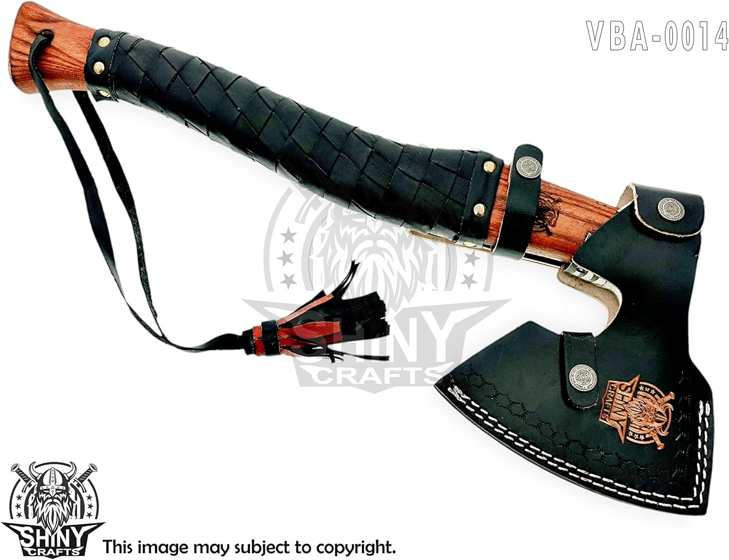 handmade-viking-axe-with-sheath---unique-shiny-crafts---custom-bearded-axe-for-men---perfect-birthday-gift-3
