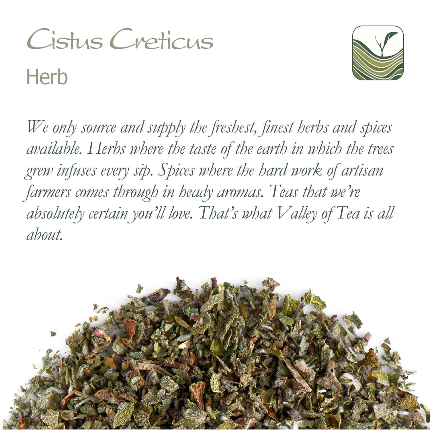 Organic Valley of Tea Cistus Creticus: Premium Creticus Rock Rose - Espot.com.au