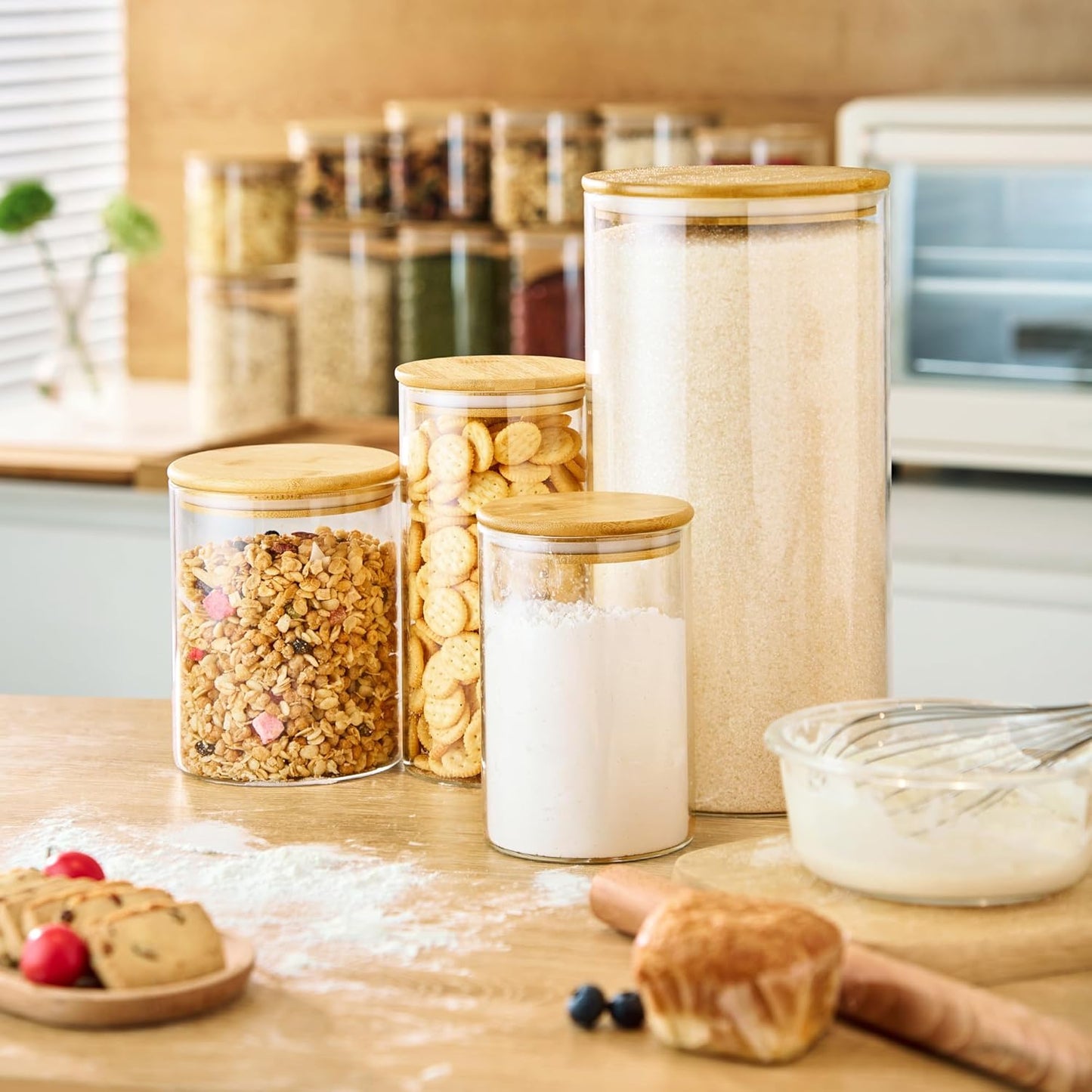 set-of-2-extra-large-glass-storage-containers-with-airtight-bamboo-lids---132-floz-perfect-for-flour-sugar-cereal-pasta-rice-coffee---big-food-storage-jars-5