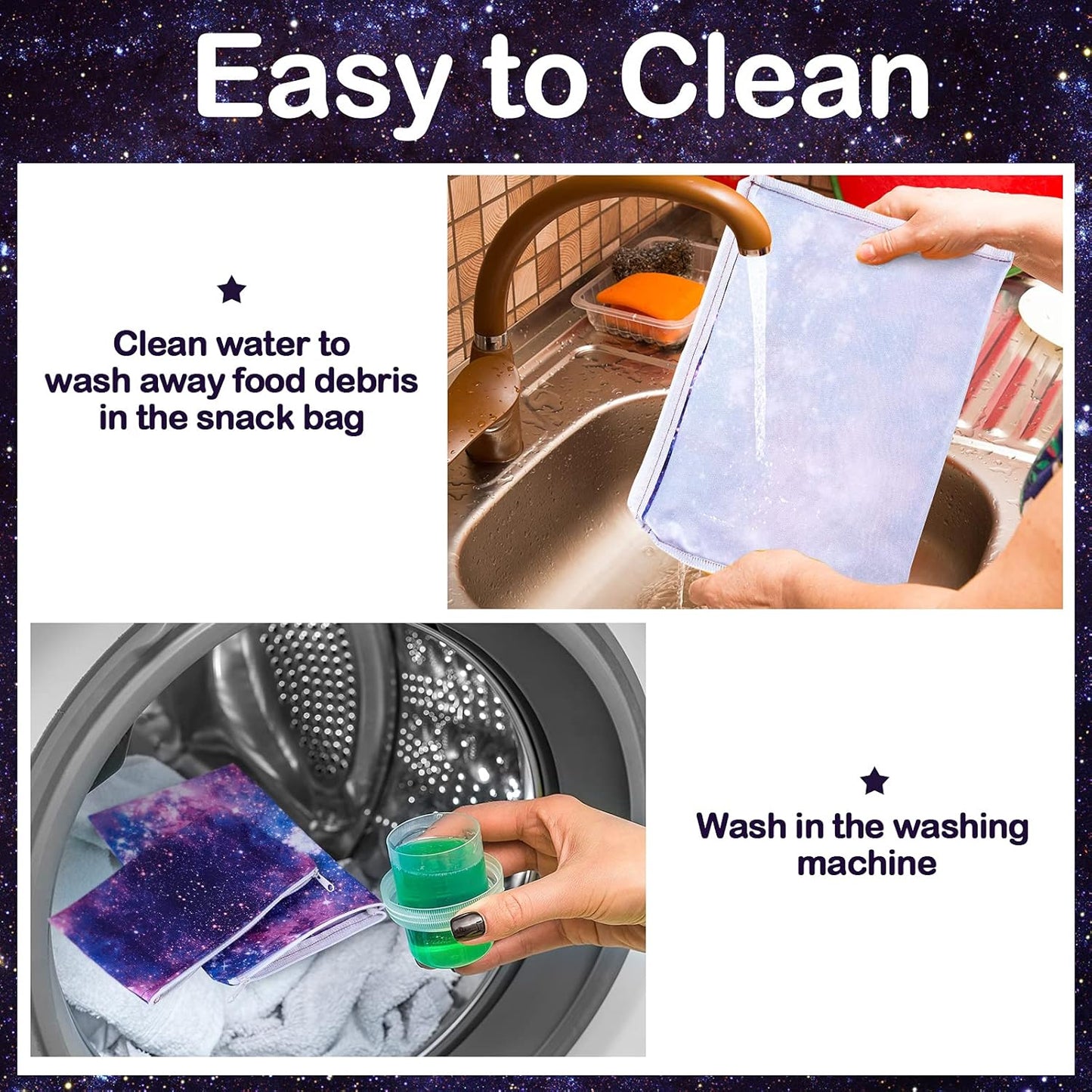 reusable-sandwich-and-snack-bags-set---5-pieces-with-zipper-galaxy-loop-pattern-safe-for-preserves-and-snacks---2-large-2-medium-1-small-5