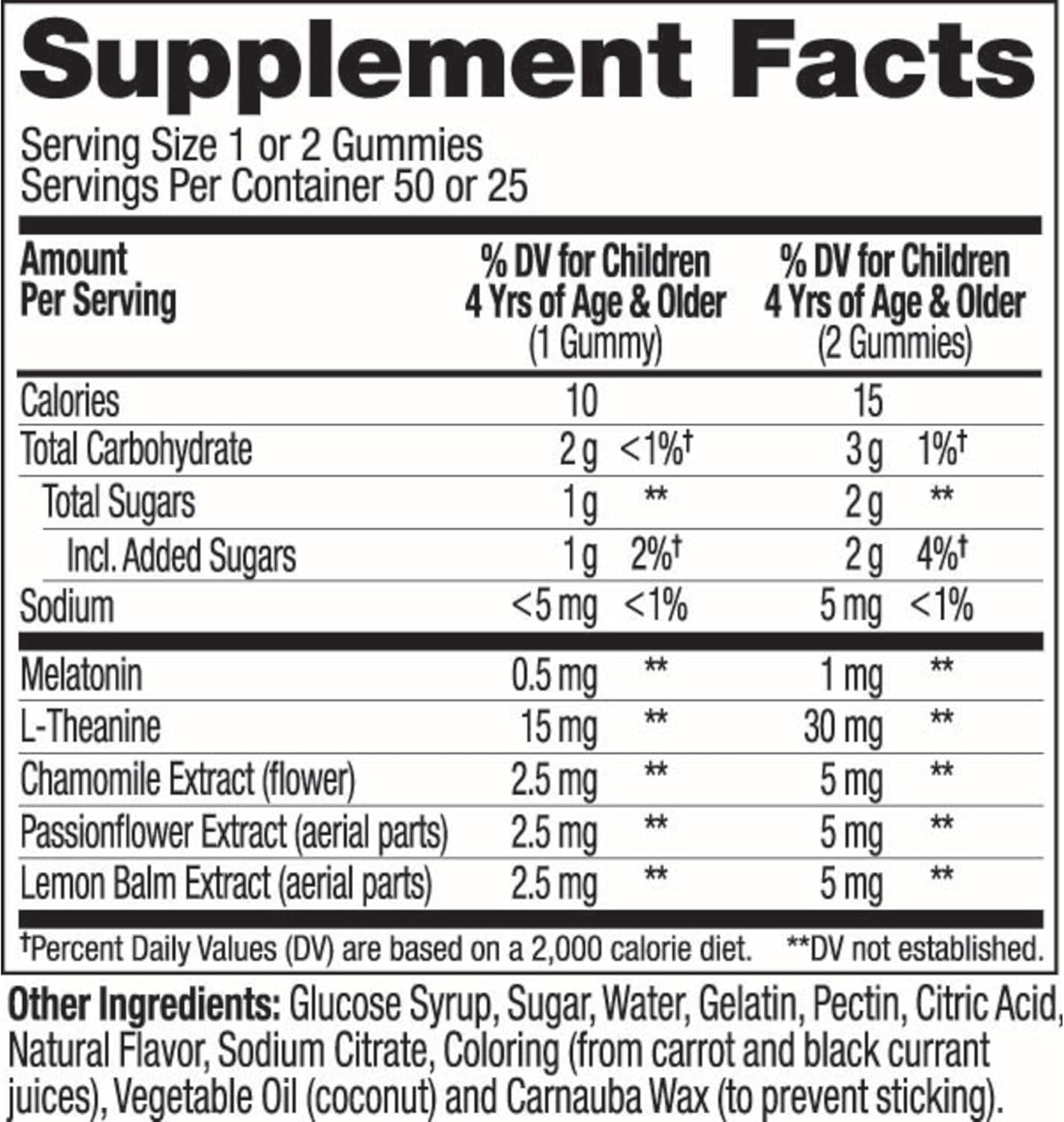 Children's Sleep Support Gummies with Melatonin, L-Theanine, Chamomile, Lemon Balm - 50 Count - Espot.com.au
