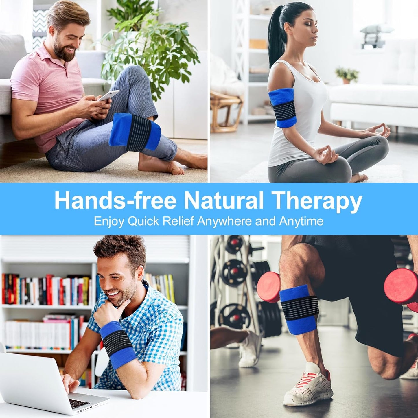 blobuste-reusable-gel-ice-packs-2-pack-with-wrap---hot-cold-soft-flexible-ice-packs-for-pain-relief-surgery-recovery-knee-wrist-ankle-elbow-shin---cold-compress-therapy---63x51-3