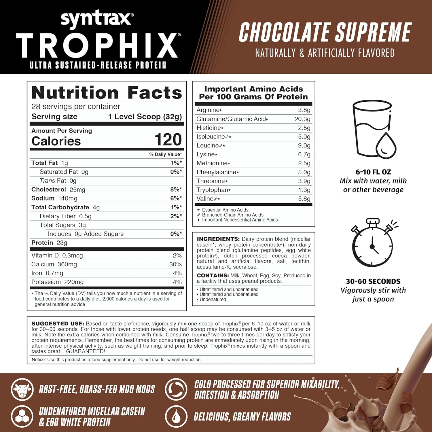 chocolate-supreme-syntrax-nutrition-trophix-protein-powder---2-lbs-ultra-sustained-release-protein-blend-3