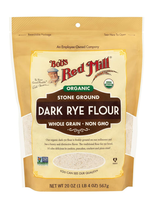 Organic Dark Rye Flour 20oz - Non GMO, Whole Grain, Vegan, Kosher by Bob's Red Mill - Espot.com.au