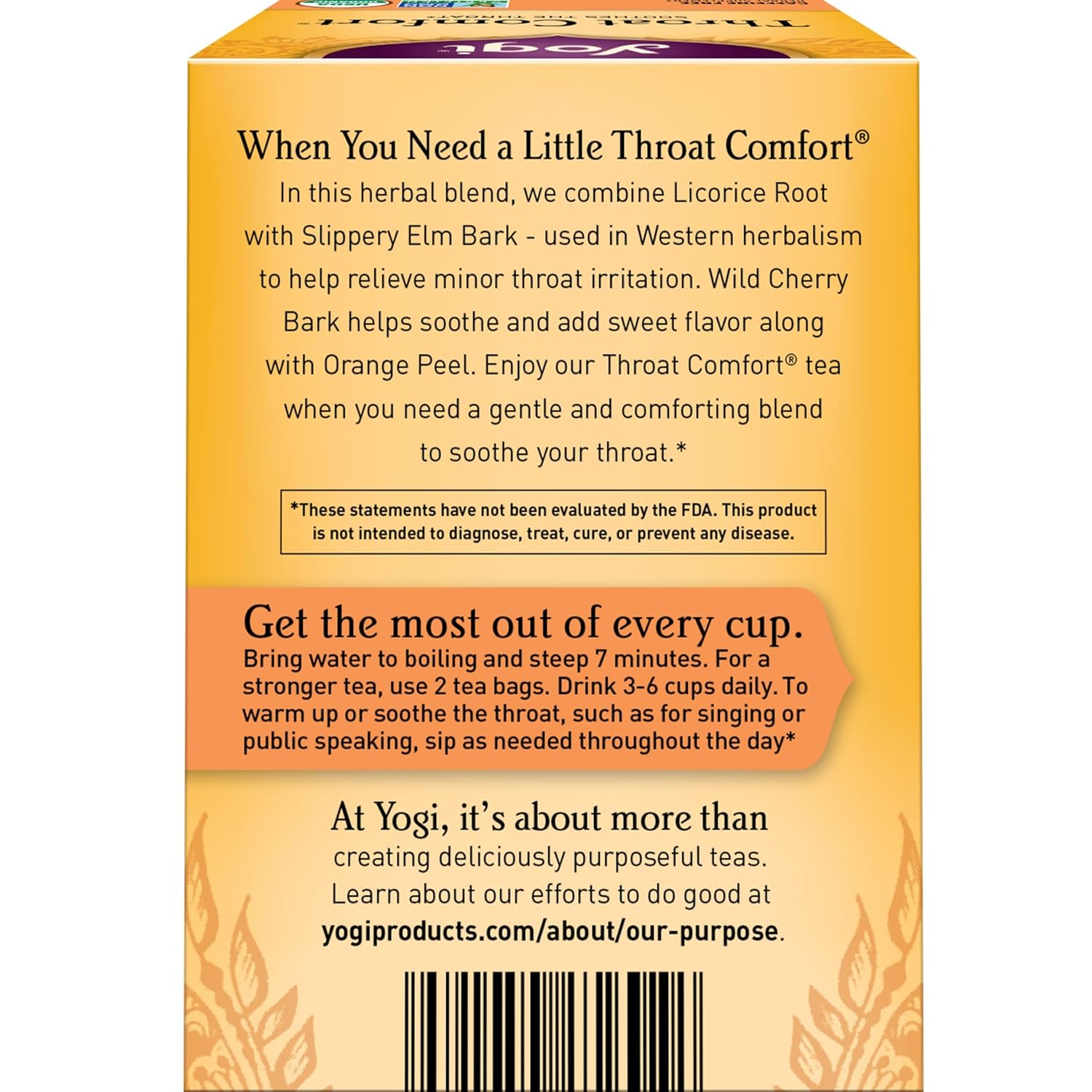 organic-yogi-tea-throat-comfort-herbal-tea-bags---6-pack---soothing-blend-with-wild-cherry-bark-licorice-root-mullein-and-ginger---caffeine-free-2