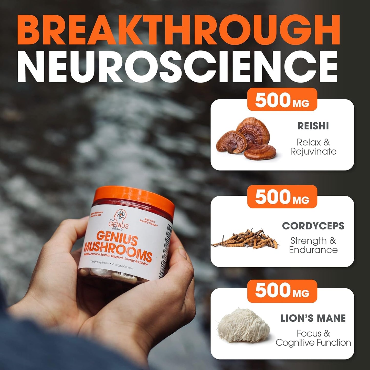 genius-mushroom-supplement---lions-mane-cordyceps-reishi---brain-nootropic-for-energy-focus-wellness-immune-support---180-veggie-pills-4