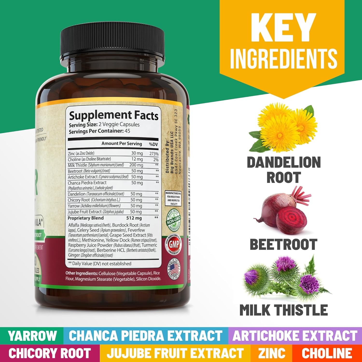 Liver Cleanse Detox Repair Formula & Premium Berberine Bundle - Supports Liver & Cardiovascular Health, Energy Boost, Metabolic Function - USA Made - Espot.com.au