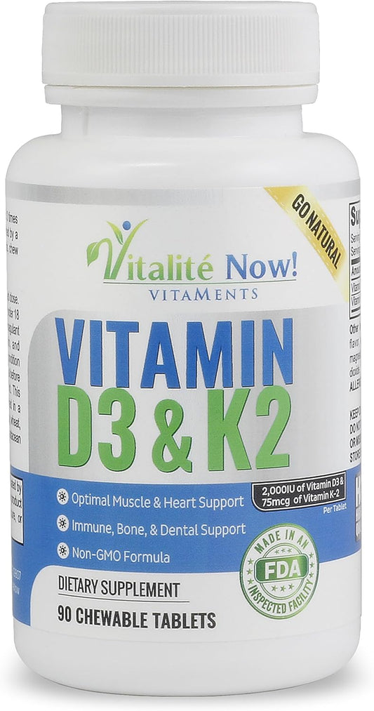 vitalit-now-vitamin-d3-2000-iu-k2-chewable-tablets---cherry-flavor---optimal-absorption-for-lung-health-strong-bones-heart---natural-formula---90-tablets---3-month-supply-1
