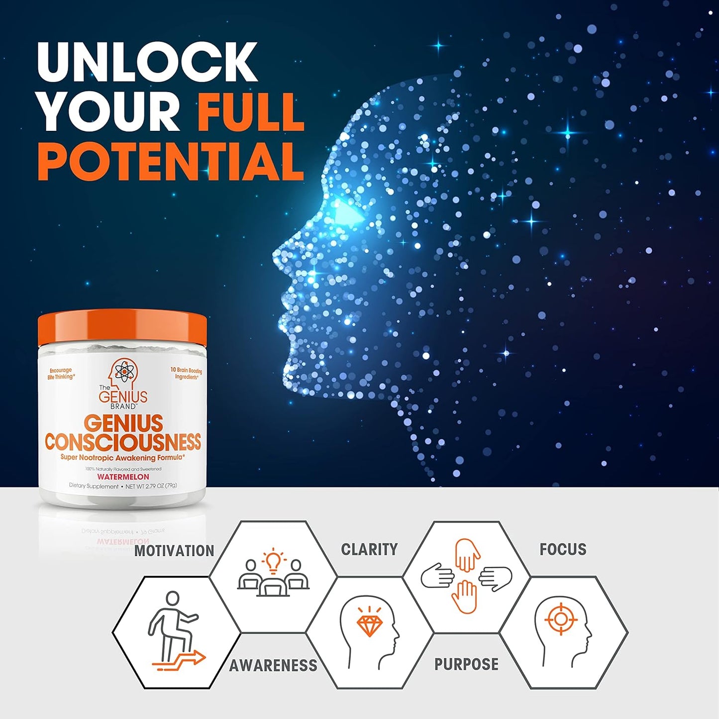 genius-consciousness-watermelon-nootropic-powder-for-focus-memory---brain-supplement-with-alpha-gpc-lions-mane-mushroom---boost-cognitive-function-neuro-energy-3