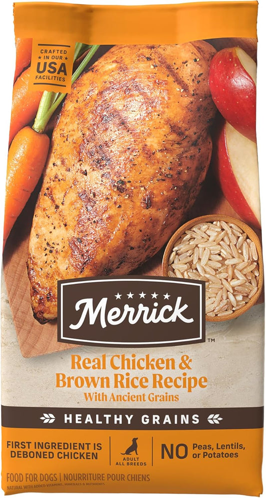 merrick-healthy-grains-chicken-brown-rice-dry-dog-food---25-lb-bag-premium-adult-kibble-rich-in-wholesome-ingredients-1
