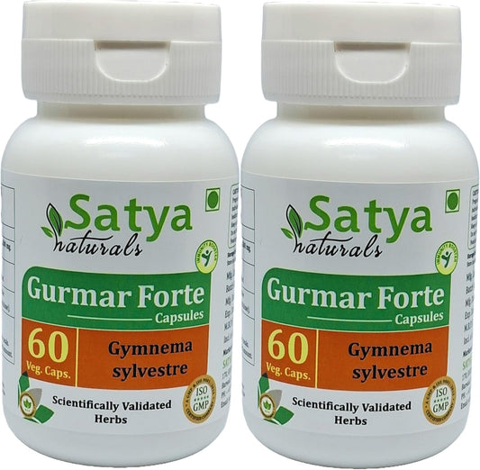 gurmar-forte-capsules-500mg---gymnema-sylvestre-extract-for-men-and-women---ayurvedic-herbal-supplement---2-bottles-of-60-veg-capsules---satya-naturals-1