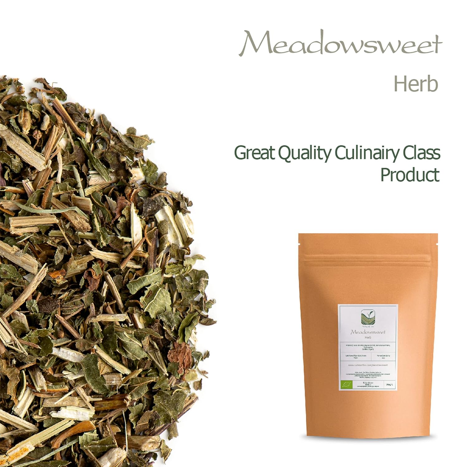 Meadowsweet Herbal Tea from the Valley of Tea - Pure Meadow Sweet Herb Blend - Espot.com.au