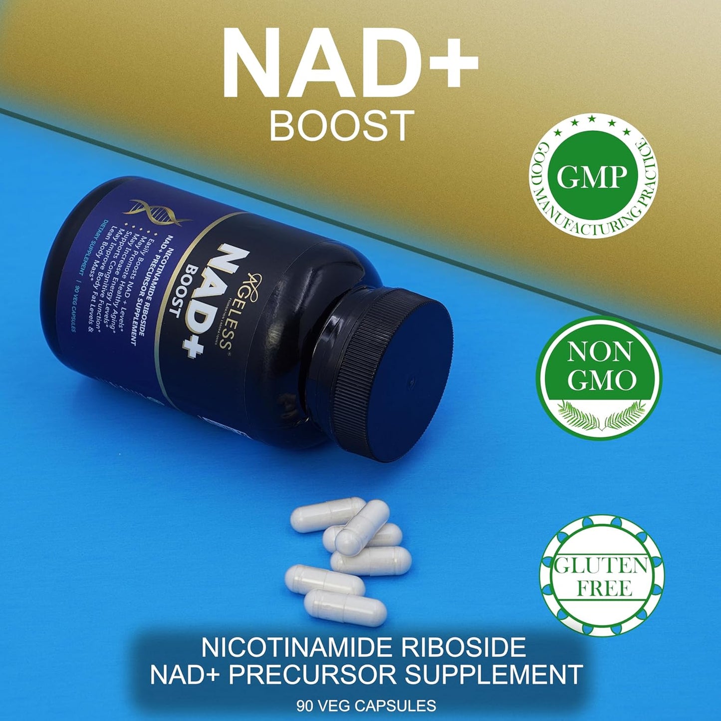 ageless-foundation-laboratories-nad-supplement---promotes-healthy-aging-cognitive-function---boosts-endurance-energy---90-capsules-2