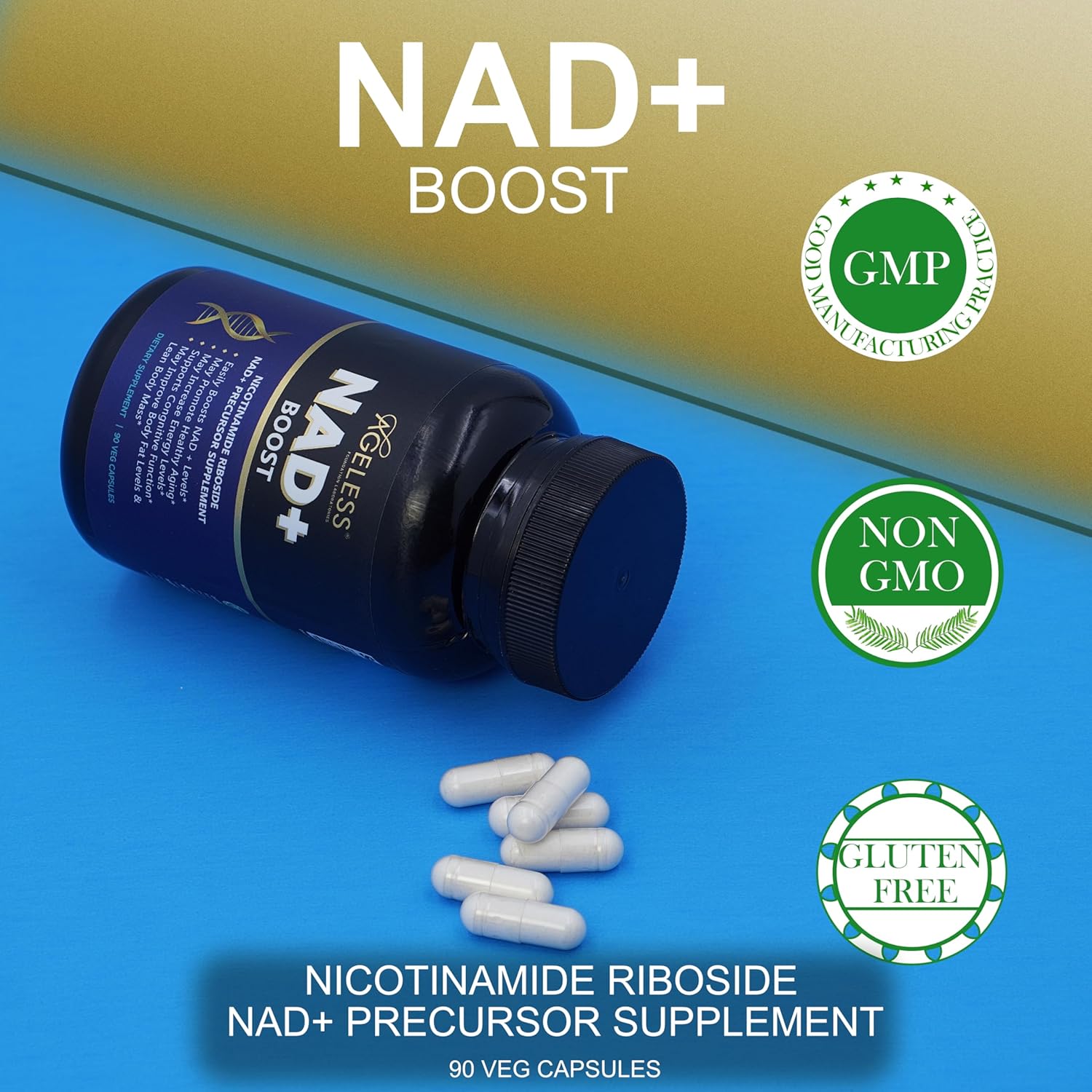 ageless-foundation-laboratories-nad-supplement---promotes-healthy-aging-cognitive-function---boosts-endurance-energy---90-capsules-2