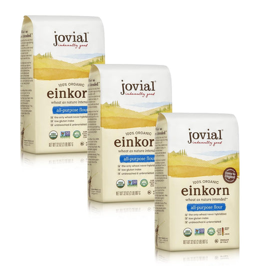 Organic Einkorn All Purpose Flour for Bread Baking - High Protein, Non-GMO, Sourdough Flour - 32 Oz, 3 Pack - Espot.com.au
