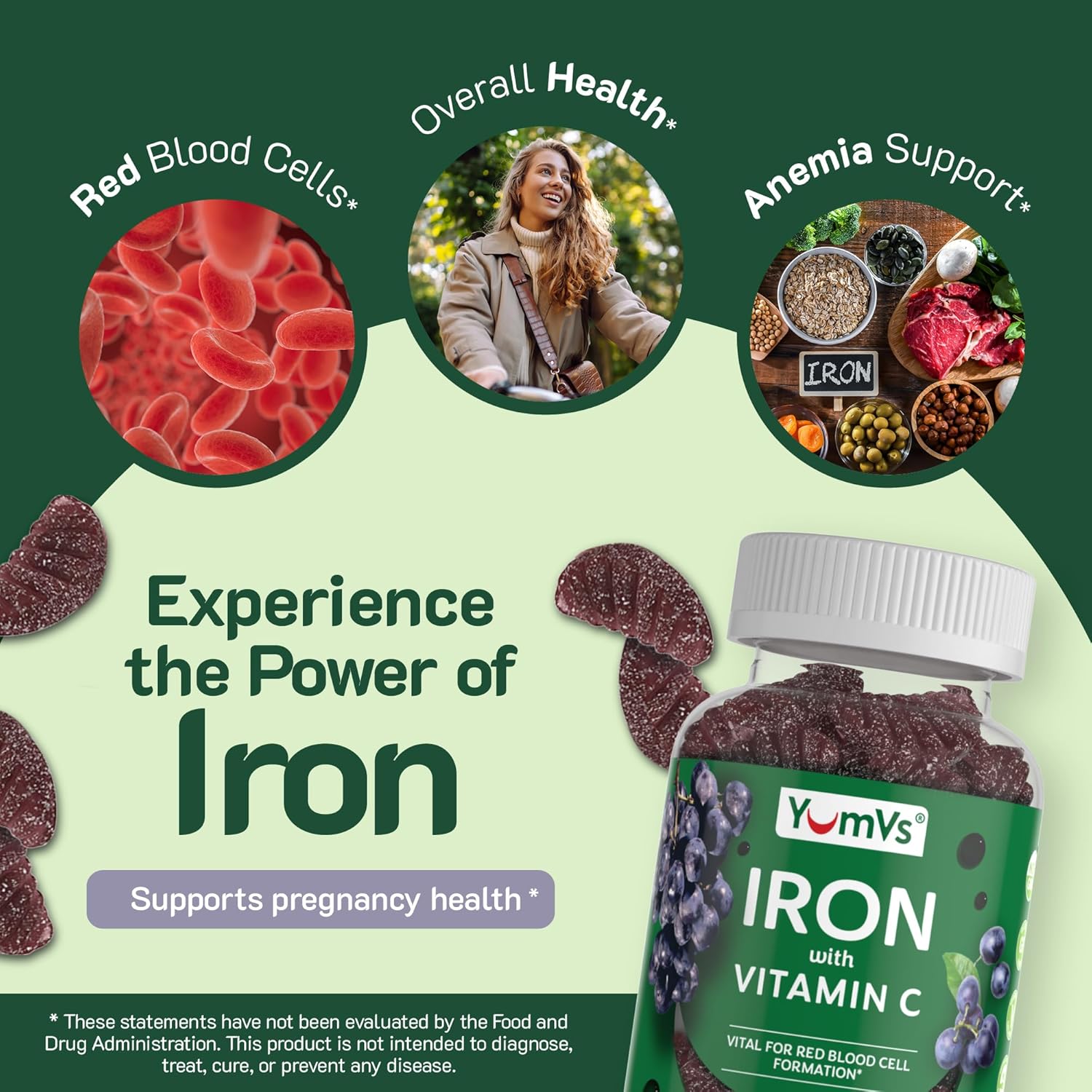 grape-flavor-iron-gummies-with-vitamin-c---10-mg-chewable-blood-builder-supplement---kosher-gluten-free---60-count-pack-5