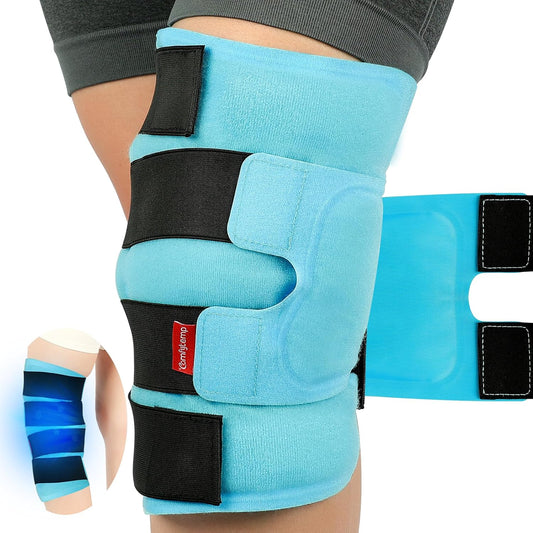 Large Knee Ice Pack Wrap with Reusable Gel - FSA HSA Eligible, Full Coverage Cold Compression Brace for Pain Relief, Injuries, Arthritis, ACL, Surgery - 23.6"x11.8 - Espot.com.au