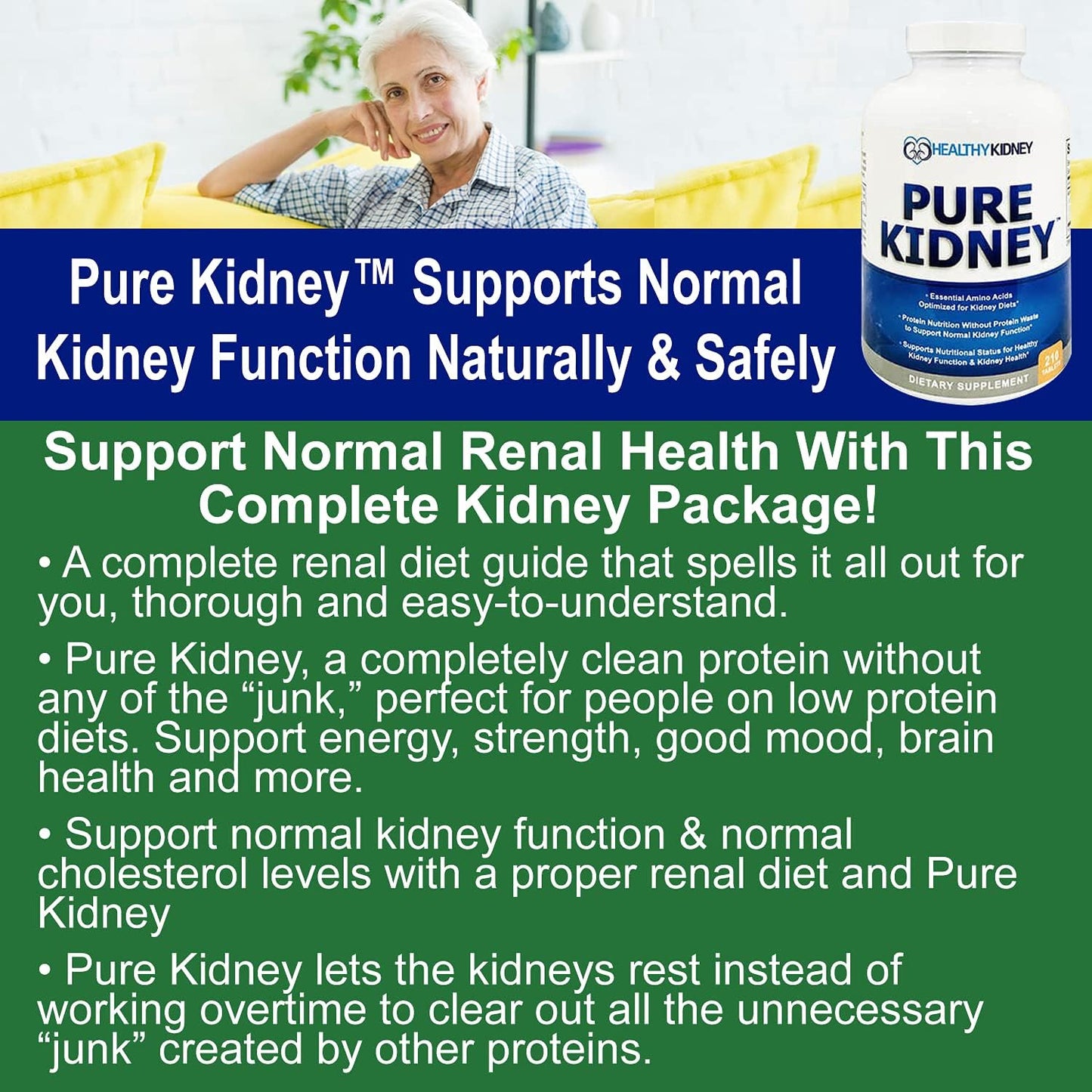 Renal Diet Cookbook & Kidney Health Supplement - 210 Pills for Rejuvenation & Low Protein Diet - Kidney Restore Book - Espot.com.au