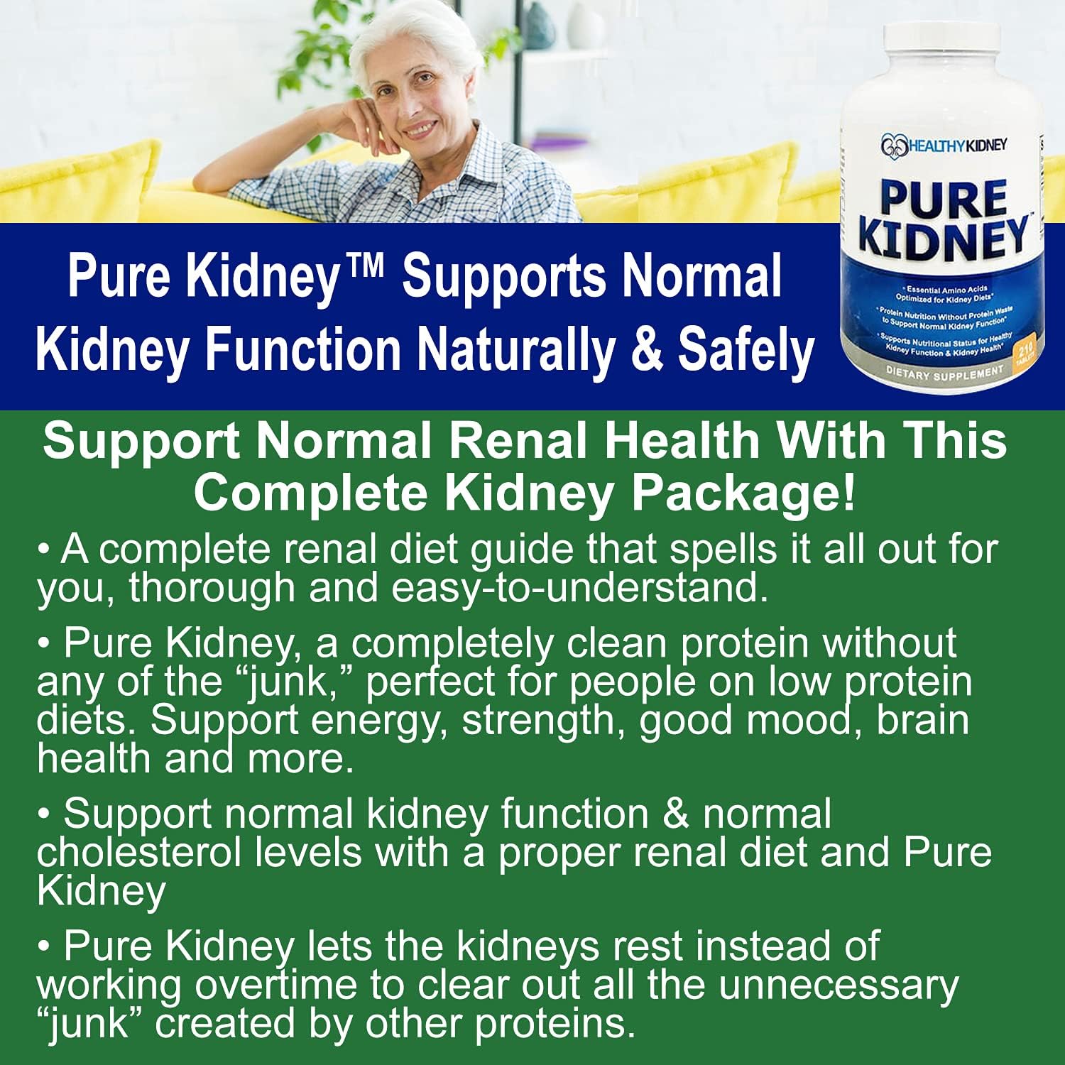 Renal Diet Cookbook & Kidney Health Supplement - 210 Pills for Rejuvenation & Low Protein Diet - Kidney Restore Book - Espot.com.au