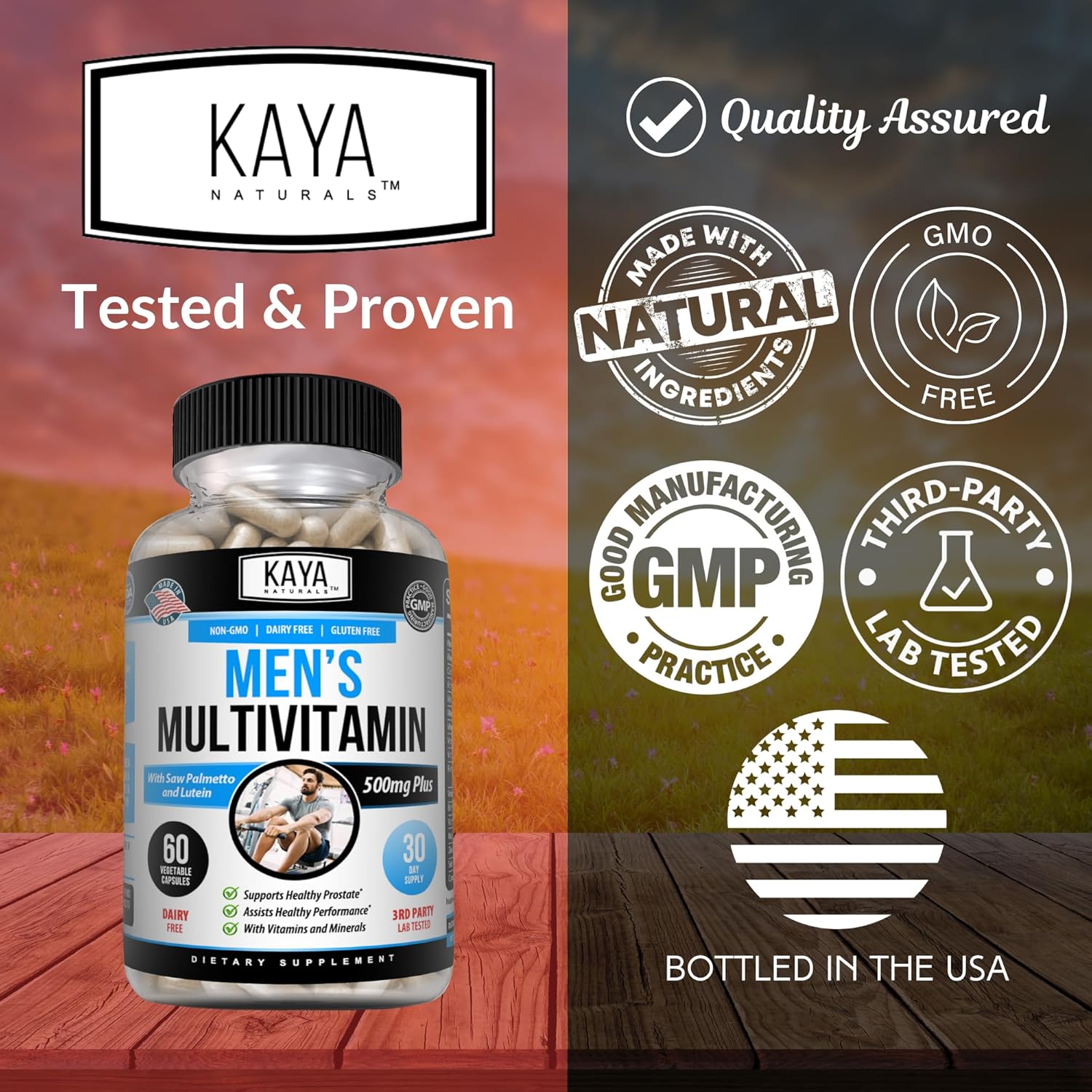 Men's Prostate Multivitamin - Daily Supplement for Healthy Prostate - Multi Mineral Pills for Men - 60 Veggie Capsules - Espot.com.au