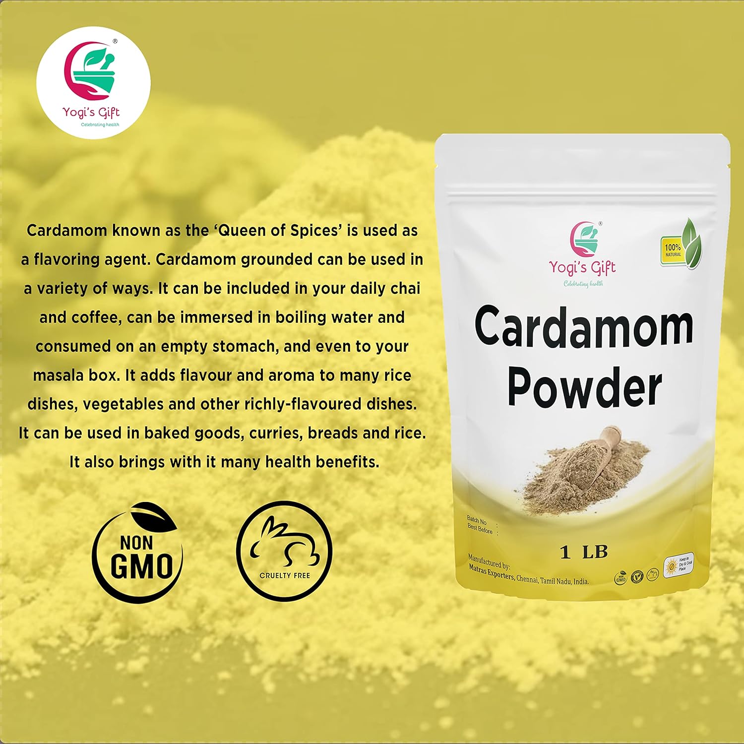 ground-cardamom-powder-1-lb---fresh-and-aromatic-spice-for-baking-coffee-tea-and-curries---bulk-ground-cardamom-for-sale-by-yogis-gift-3