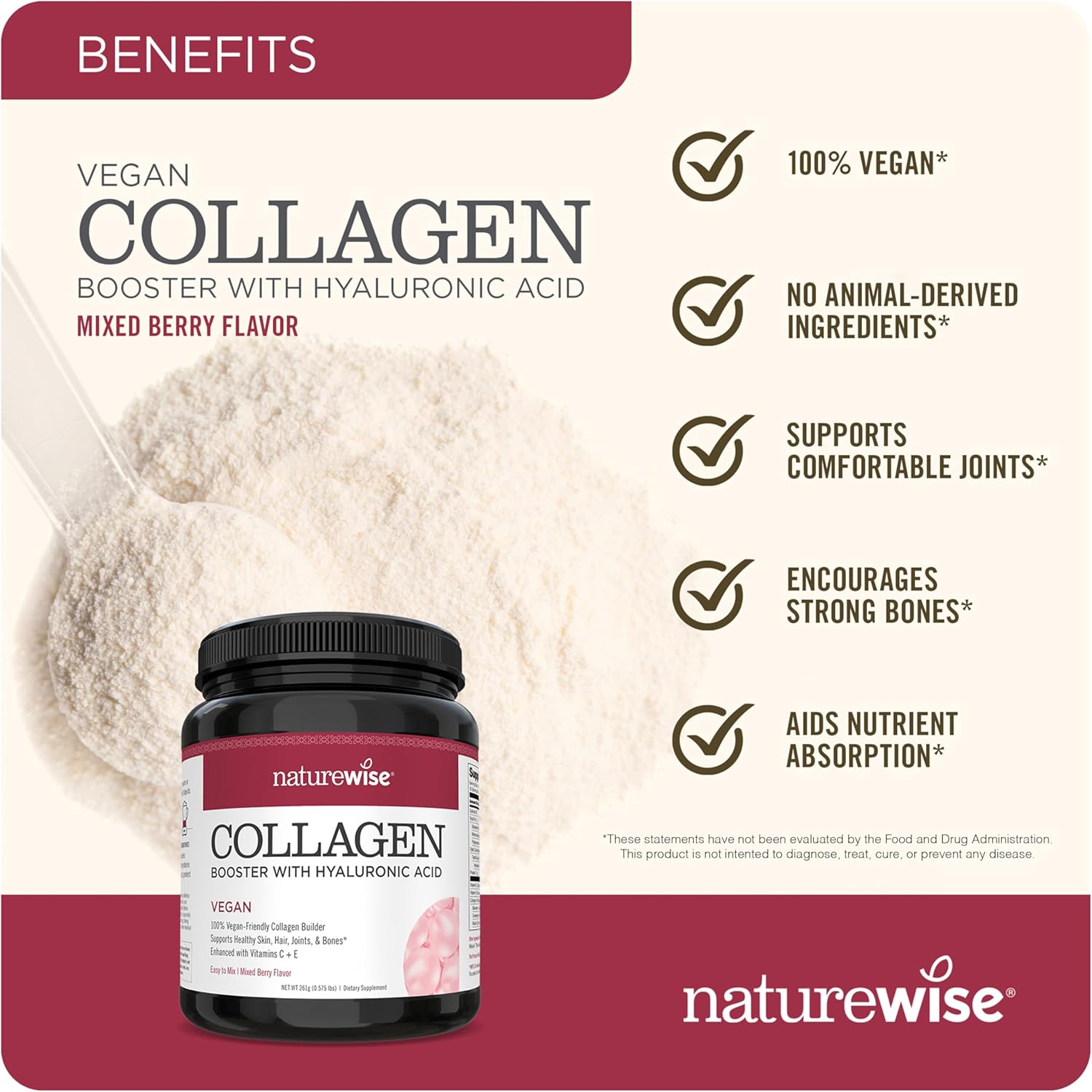 vegan-collagen-booster-powder-for-hair-skin-nails---mixed-berry-flavor-with-hyaluronic-acid-vitamin-c-e-protein---dairy-free-non-gmo---15-servings-2