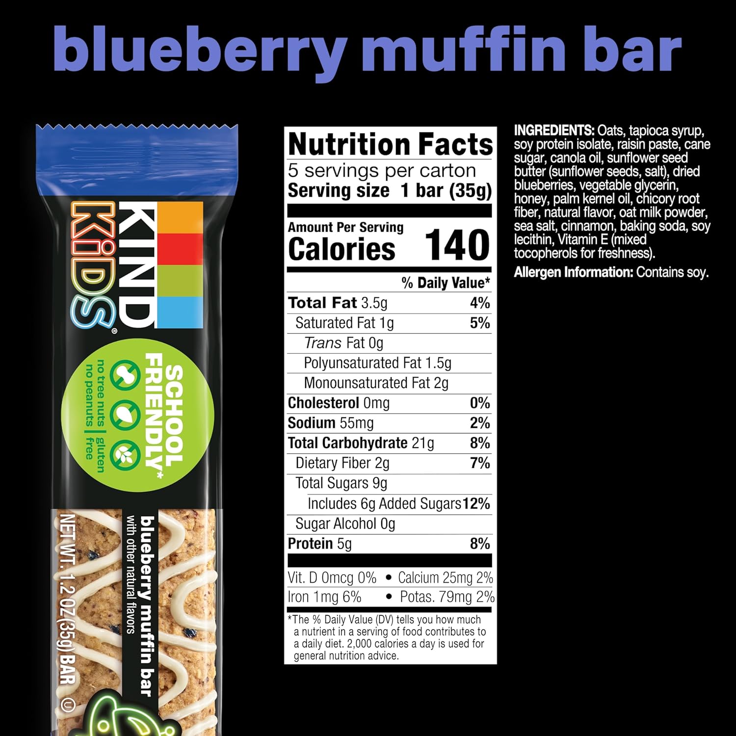 kind-kids-blueberry-muffin-bar-snacks---nut-peanut-free-gluten-free-5g-protein-5-count-pack-whole-grains-oats-9