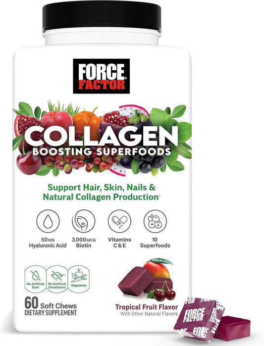 vegan-collagen-booster-with-biotin-hyaluronic-acid-vitamin-c---tropical-fruit-soft-chews-for-hair-skin-nails-joint-support---force-factor-collagen-boosting-superfoods-for-women-60ct-1
