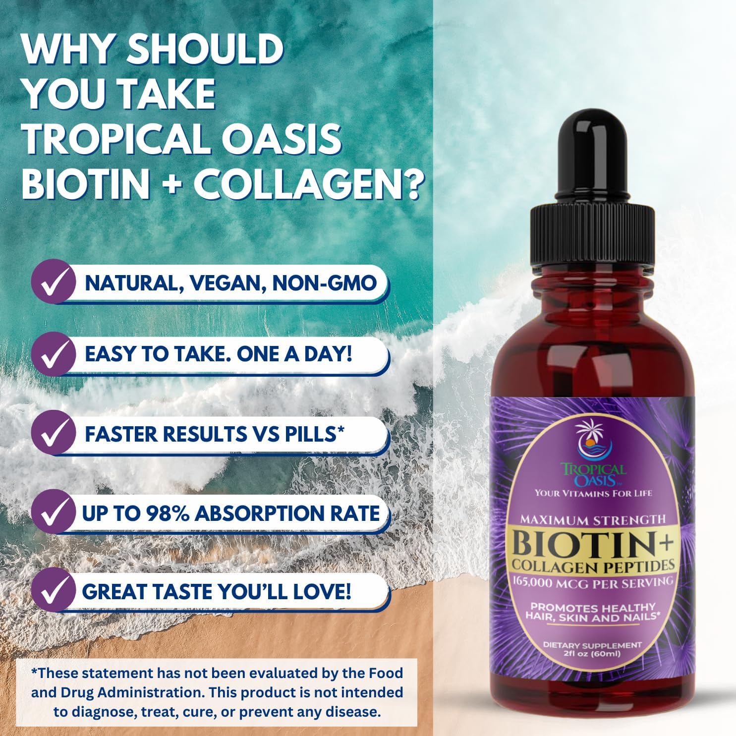 liquid-biotin-collagen-drops-for-hair-growth---maximum-strength-165000mcg---supports-healthy-hair-skin-nails---non-gmo---98-absorption---60-servings-6
