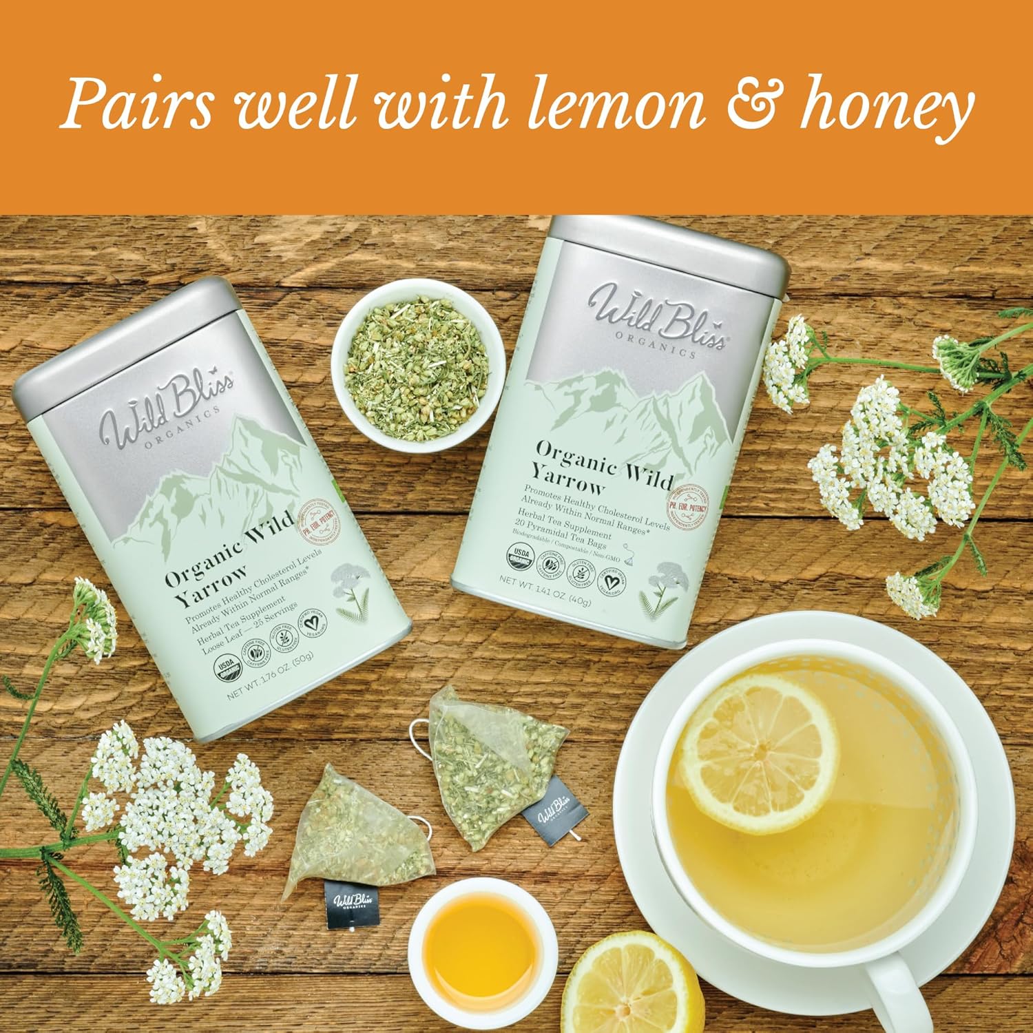wild-bliss-organic-yarrow-tea---caffeine-free-loose-leaf-herbal-tea---potent-pharmacopoeia-blend---176-oz---25-servings-6