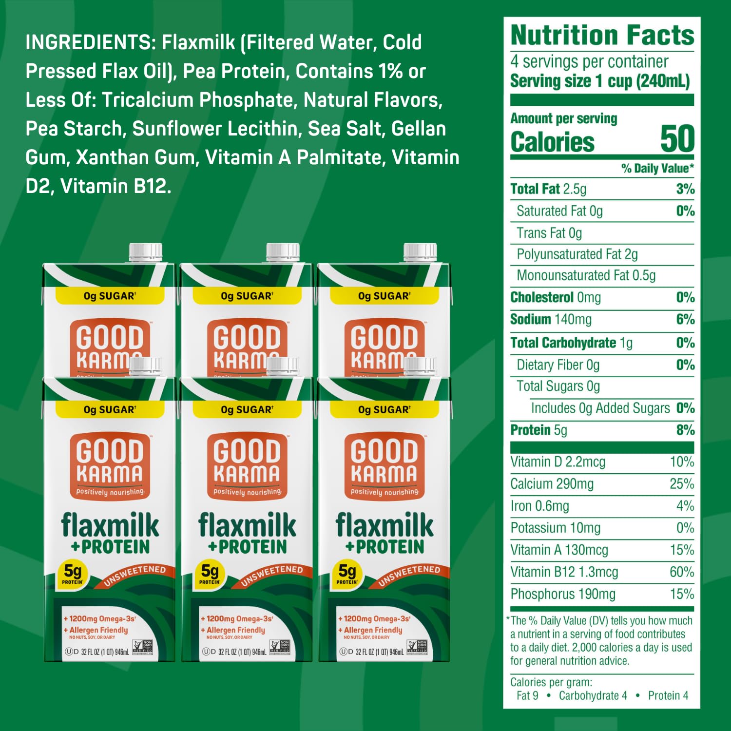 pack-of-6-good-karma-unsweetened-flaxmilk-protein-32oz---plant-based-non-dairy-milk-alternative-with-5g-plant-protein-and-1200mg-omega-3-per-serving---vegan-lactose-free-nut-free-shelf-stable-2