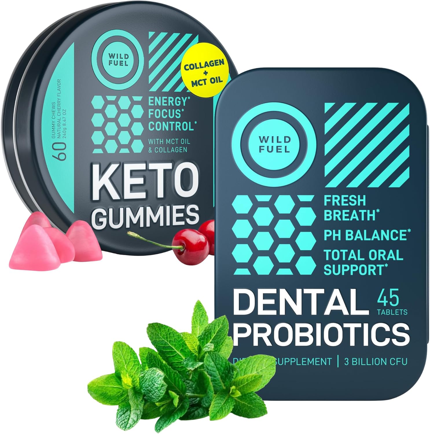 Dental Probiotics and MCT Gummies Bundle for Keto Candy Lovers - WILD FUEL - Espot.com.au