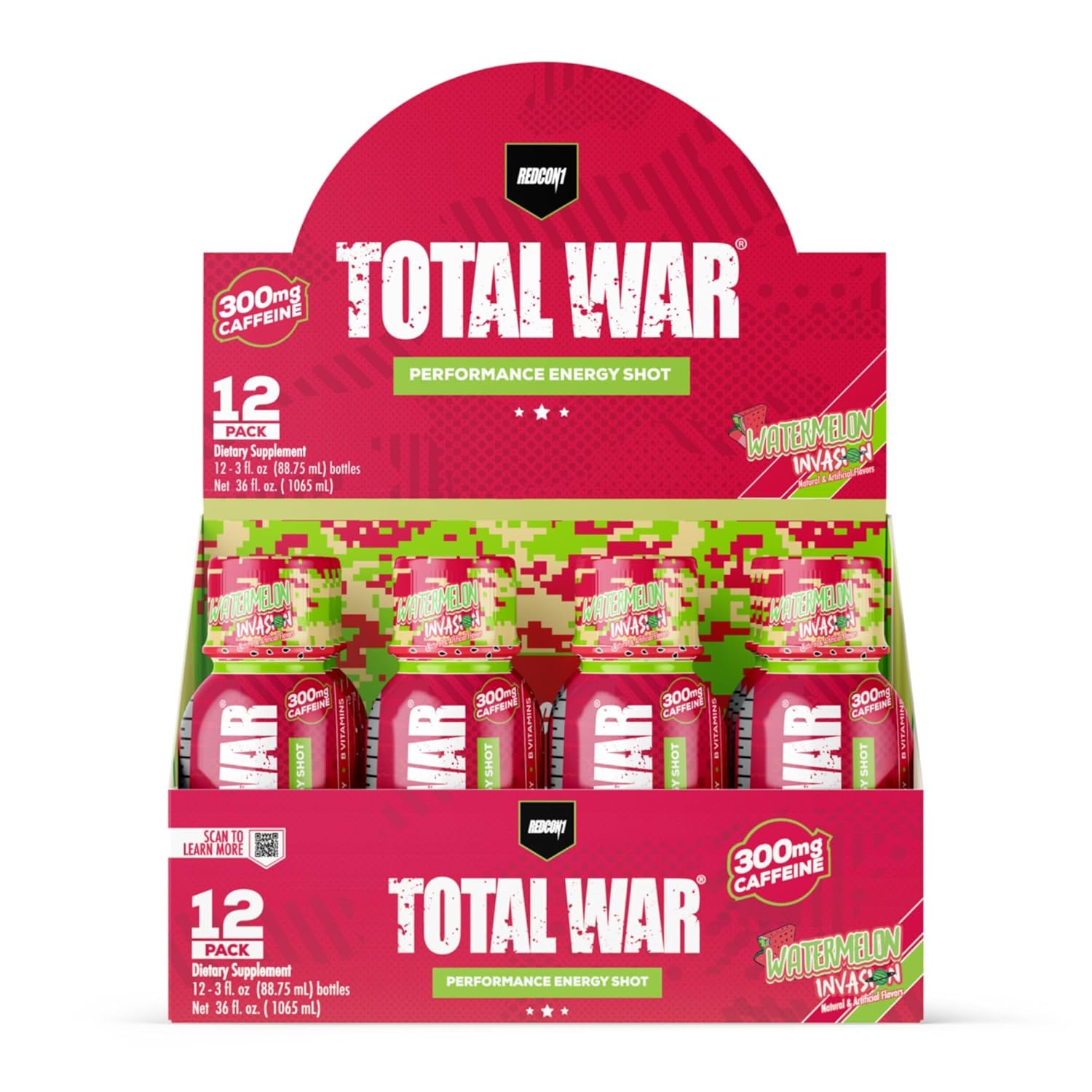redcon1-total-war-energy-shots---watermelon-invasion-flavor---300mg-caffeine-b-vitamins-sugar-free---long-lasting-focus-energy-support---12-count-3