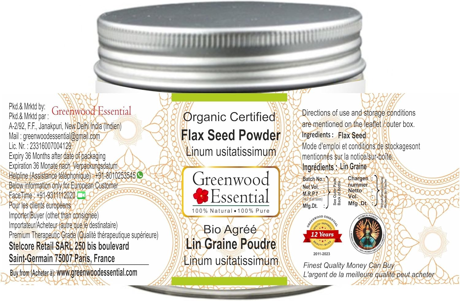 organic-certified-flax-seed-powder---100-natural-therapeutic-grade---200g-705-oz---greenwood-essential-2