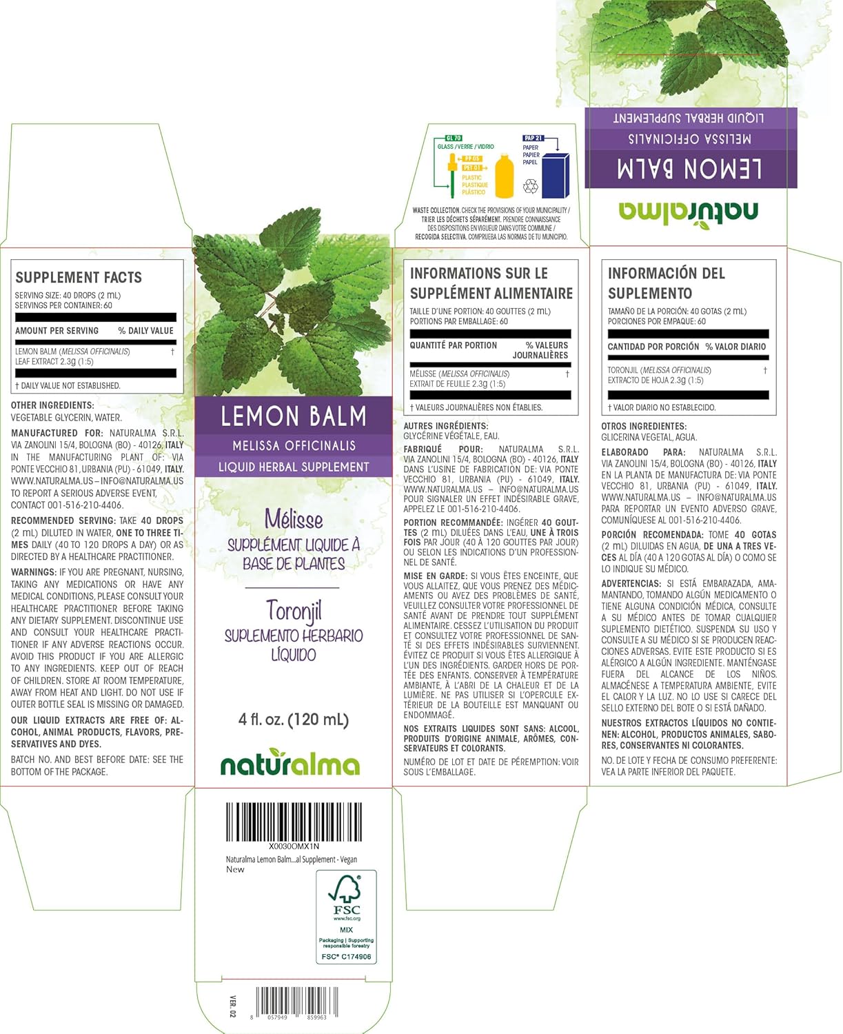 alcohol-free-lemon-balm-leaf-tincture---4-fl-oz-liquid-extract---vegan-herbal-supplement-2