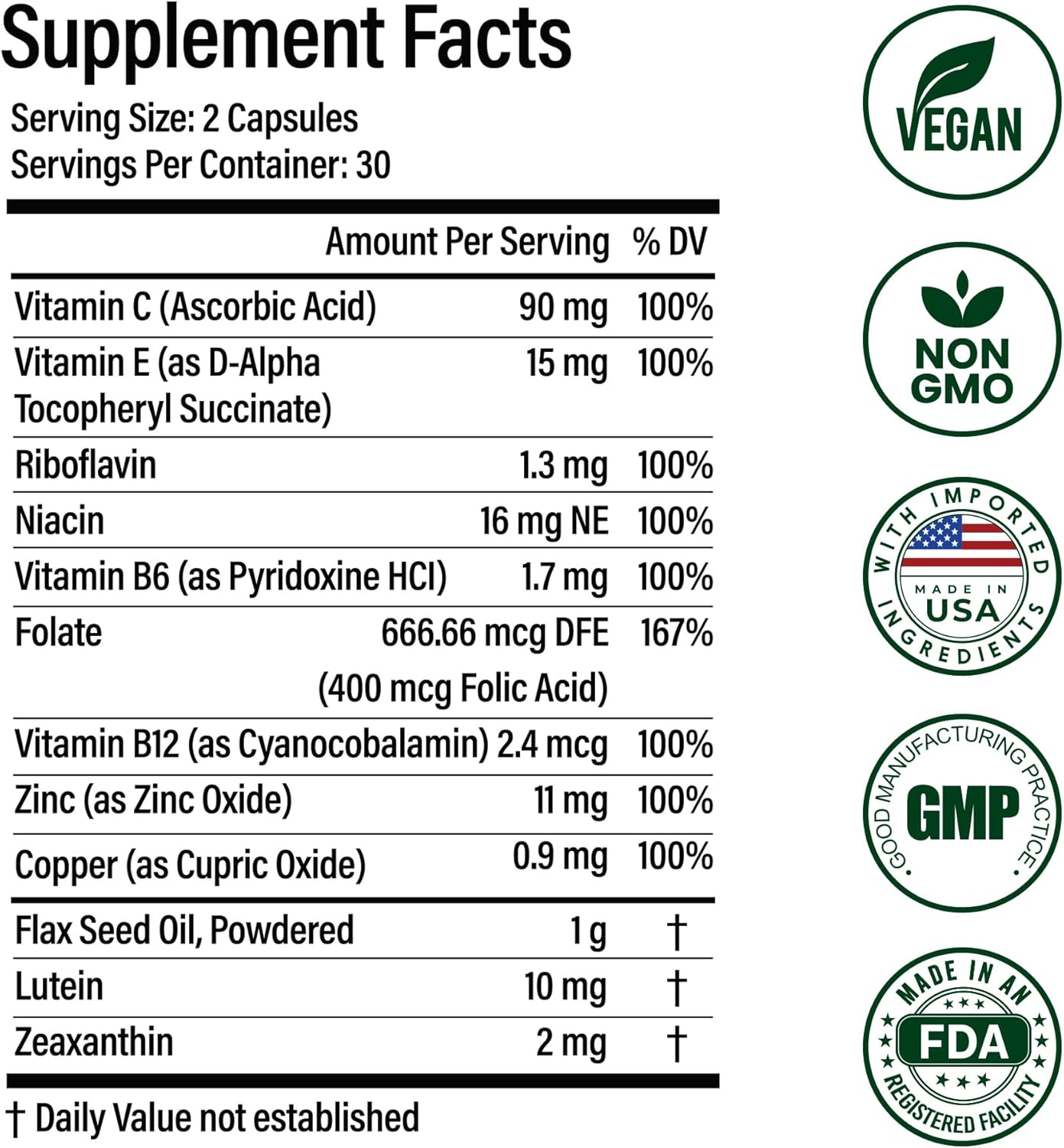 NutrifyMD Eye Health Supplement with Lutein, Zeaxanthin, Omega-3, B Vitamins - 60 Capsules - Espot.com.au