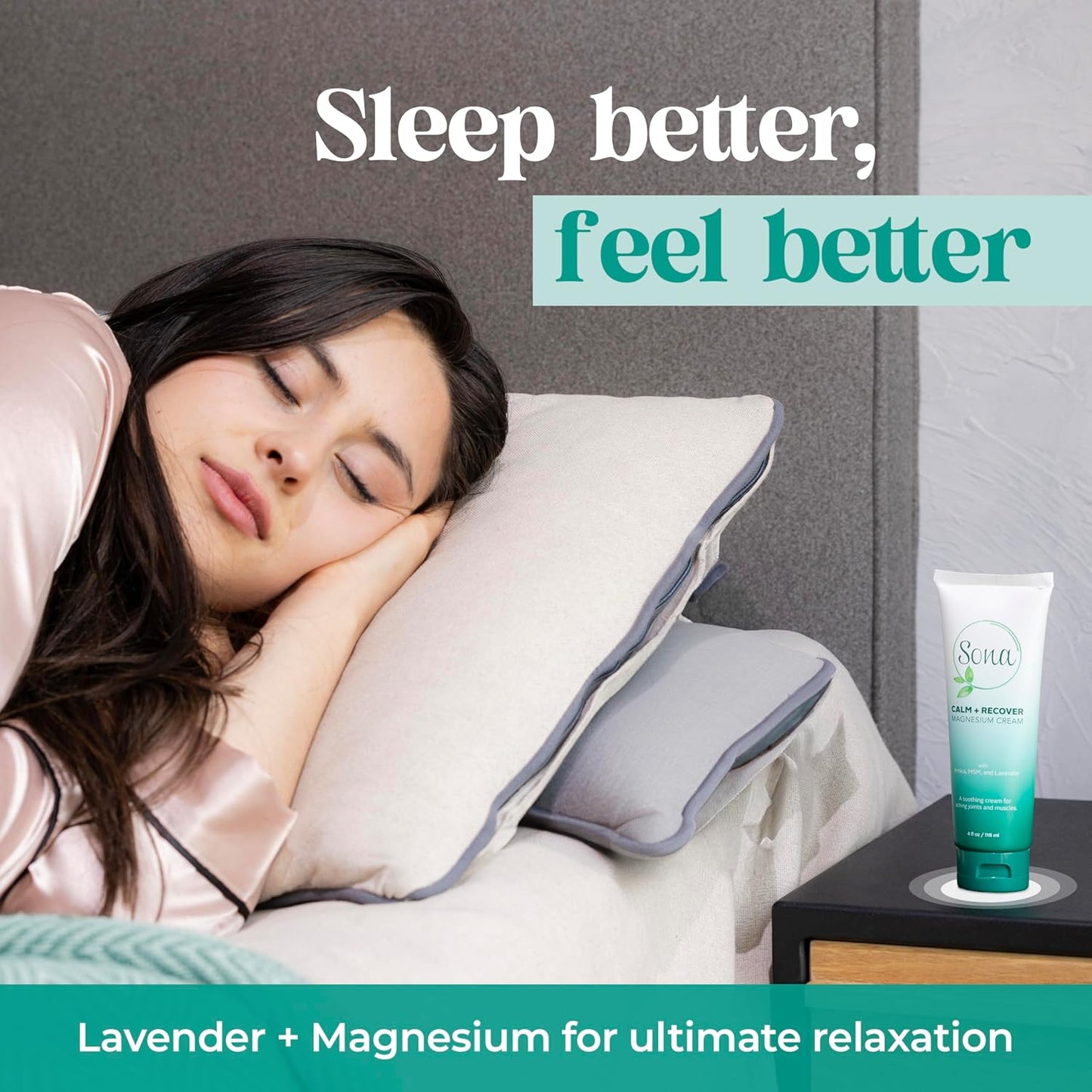 sona-calm-recover-magnesium-cream-with-arnica-msm-menthol-and-lavender---topical-lotion-for-sleep-aid-leg-cramps-pain-relief---4oz-4