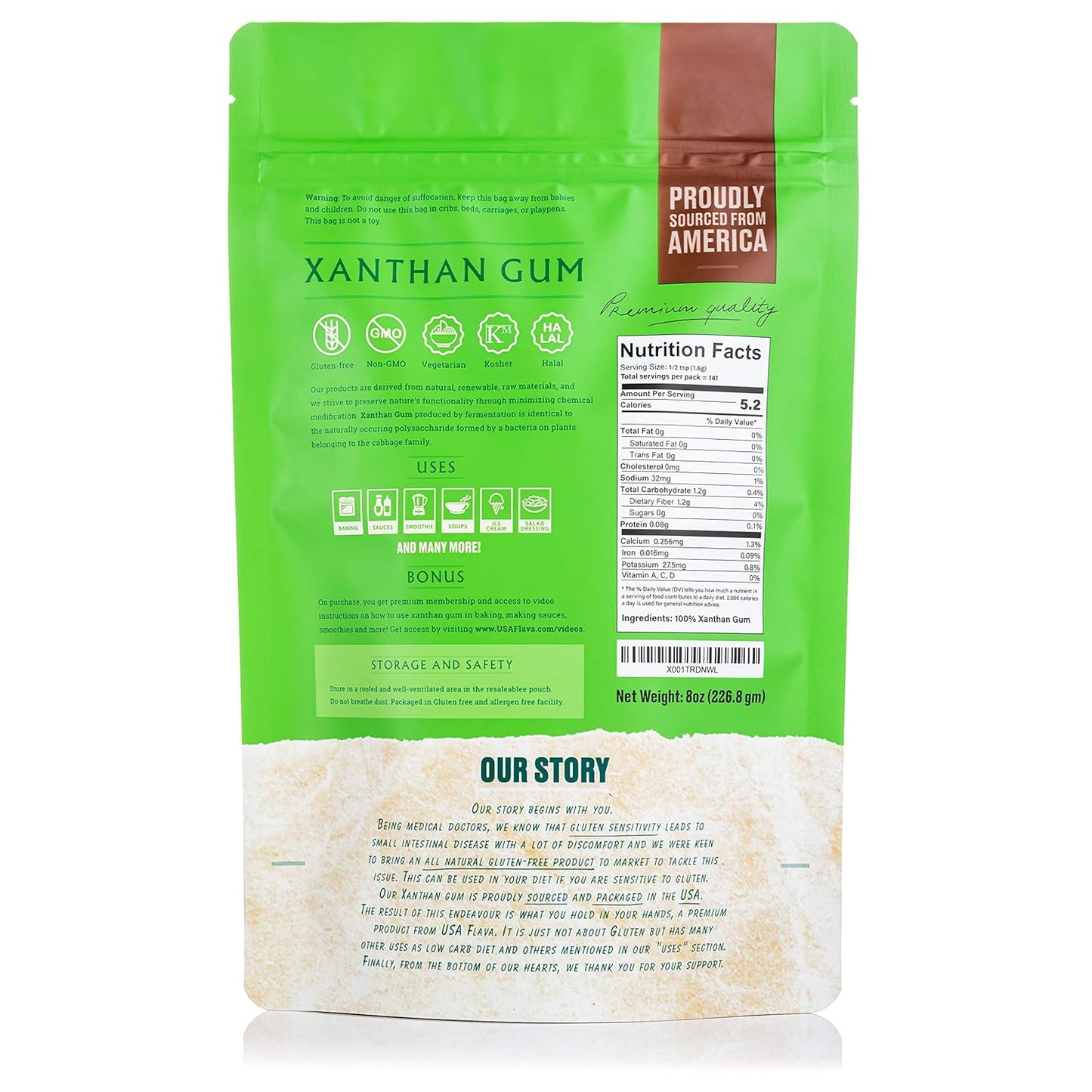 premium-quality-usa-made-xanthan-gum-8-oz---food-grade-thickener-for-cooking-baking-sauces-soups---non-gmo-gluten-free---ideal-for-vegetarian-kosher-halal-diets-keto-friendly-3
